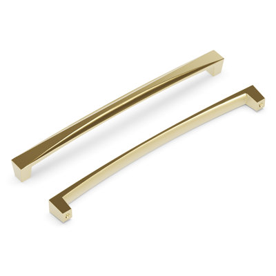 Crest Collection Handle Pull - 8-13/16" Center to Center Cabinet Pull Champagne Bronze - Mid-century Modern Hardware for Drawers & Cabinets   