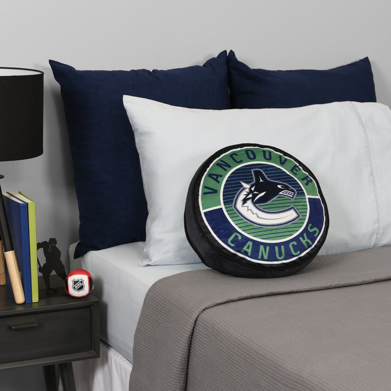 Housse et insert de coussin rond Puck, Canucks de Vancouver