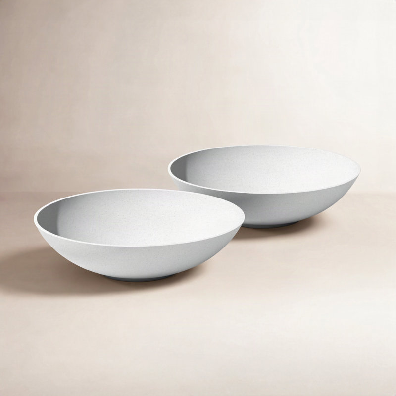Pot à fleurs Pure Series Lane, H 8 po x l 32 po x P 32 po, Blanc, Ensemble de 2