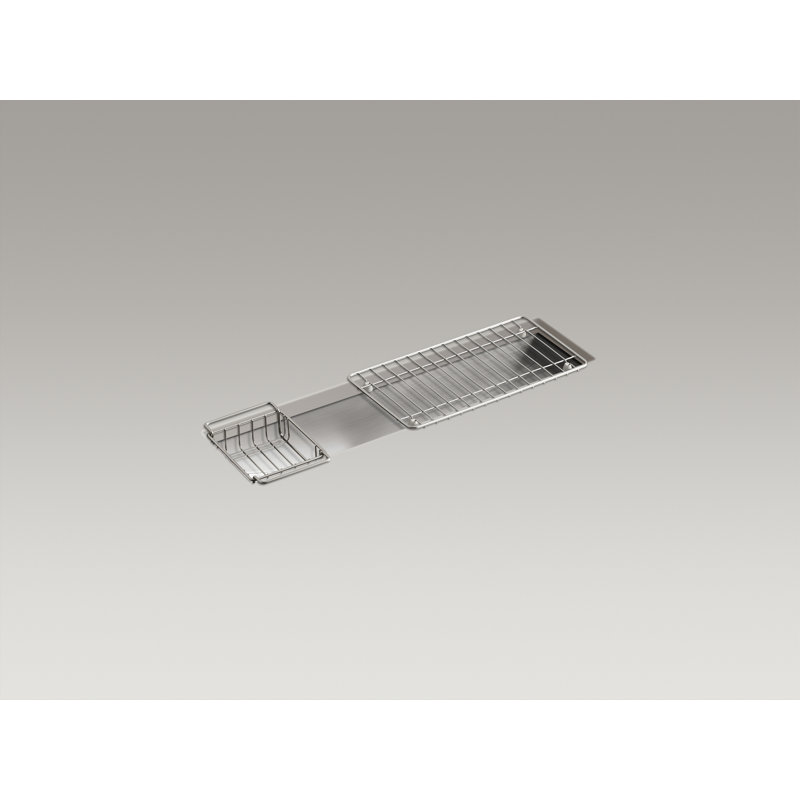 Évier de cuisine à cuve simple sous-cuve l 33 po x l 8-1/4 po x p 6-5/16 po inclus le panier à câbles et le support Undertone