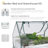 Garmer Outdoor Mini Greenhouse with Metal Raised Garden Bed and Clear Cover-96814199