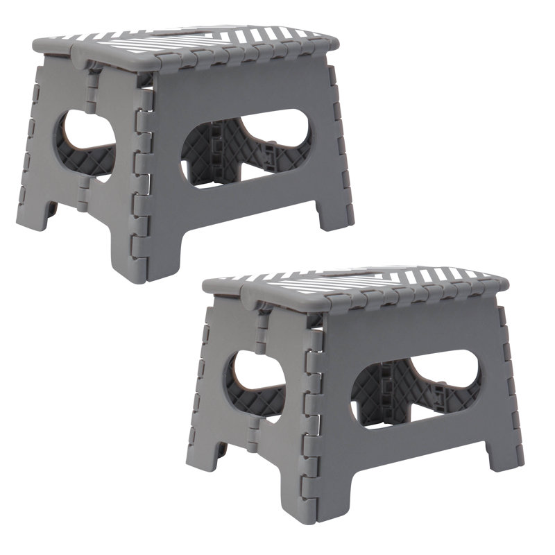 Foldable Step Stool, Gray