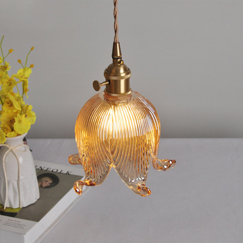 Luminaire suspendu 1 lumière Haylea, Brun