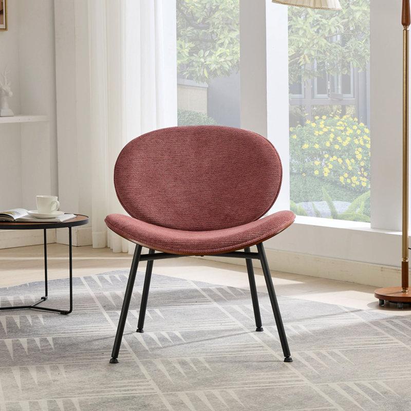 Chaise coquille de style Mid-Century moderne avec dossier confortable et structure stable