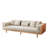 Grimpante 82.68'' Square Arm Cotton Linen Fabric Sofa with Wooden Frame-578746058