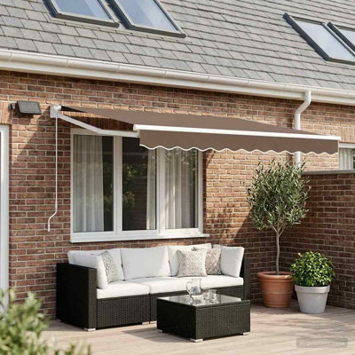 VidaXL Polyester Cover Retractable Patio Awning