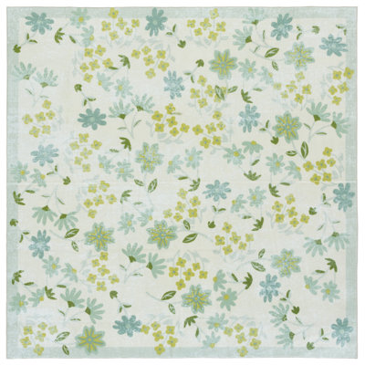 Msrw 189 Performance Machine Washable Floral Rug