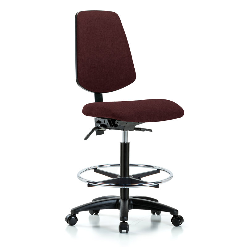 Chaise en tissu - FHBCH no Tilt, Bourgogne, Roulettes, Non