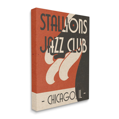 Stallions Jazz Club Retro Abstract Horse Chicago Illinois par Daphne Polselli