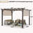12 pi. L 10 pi. D Pergola en acier avec auvent
