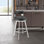 Tabouret tournant 30 "en métal avec similicuir