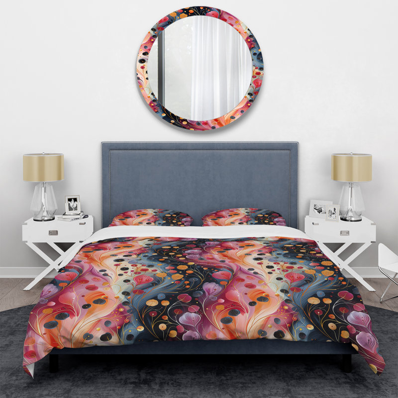 Ensemble de housse de couette orange et noir, Housse de couette très grand et 2 très grandes t