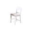 Blanc de style contemporain avec 2 chaises hautes à dossier en bois d'hévéa pour un siège confortable en tissu moderne et design-42683106