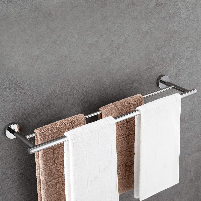 Porte-serviettes de salle de bain 5 pièces en aluminium - fixation murale moderne, pour salle de bain, chambre à coucher, buanderie, cuisine