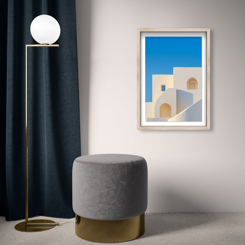 Island Minimalism Print by Oliver Gal, 46.5"H x 31.5"W, Natural Oak Shadowbox