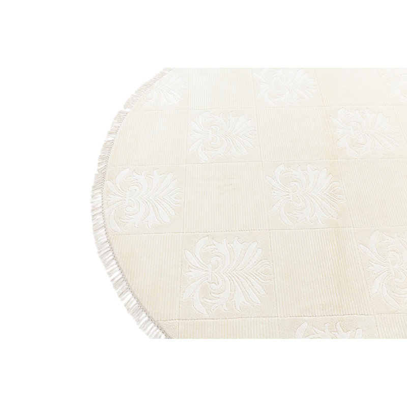 Tapis rond rond beige