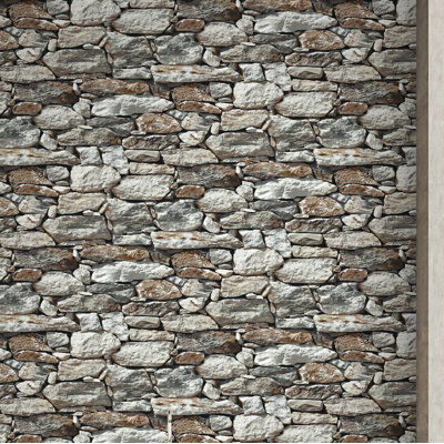 Fawley Stonewall 18' L x 20.5” W Texture Wallpaper Roll 