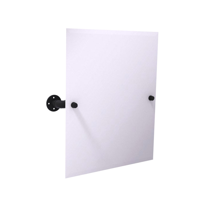 Bayer Flat Wall Mirror, Matte Black, 21" x 29.5"
