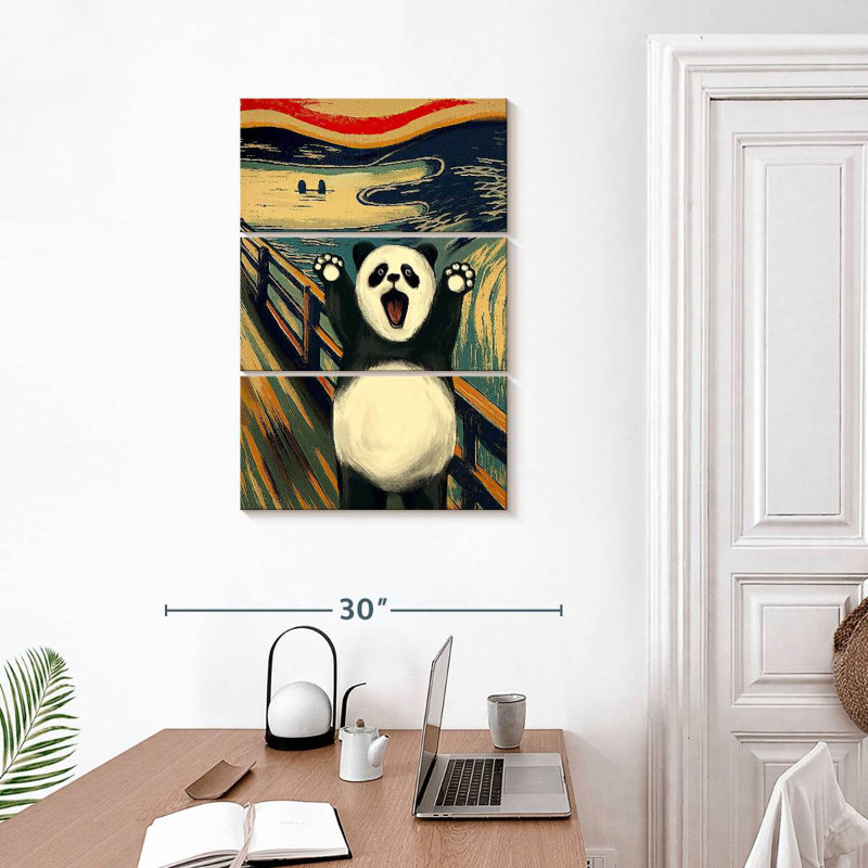 The Scream With Panda, 32" H x 20" W