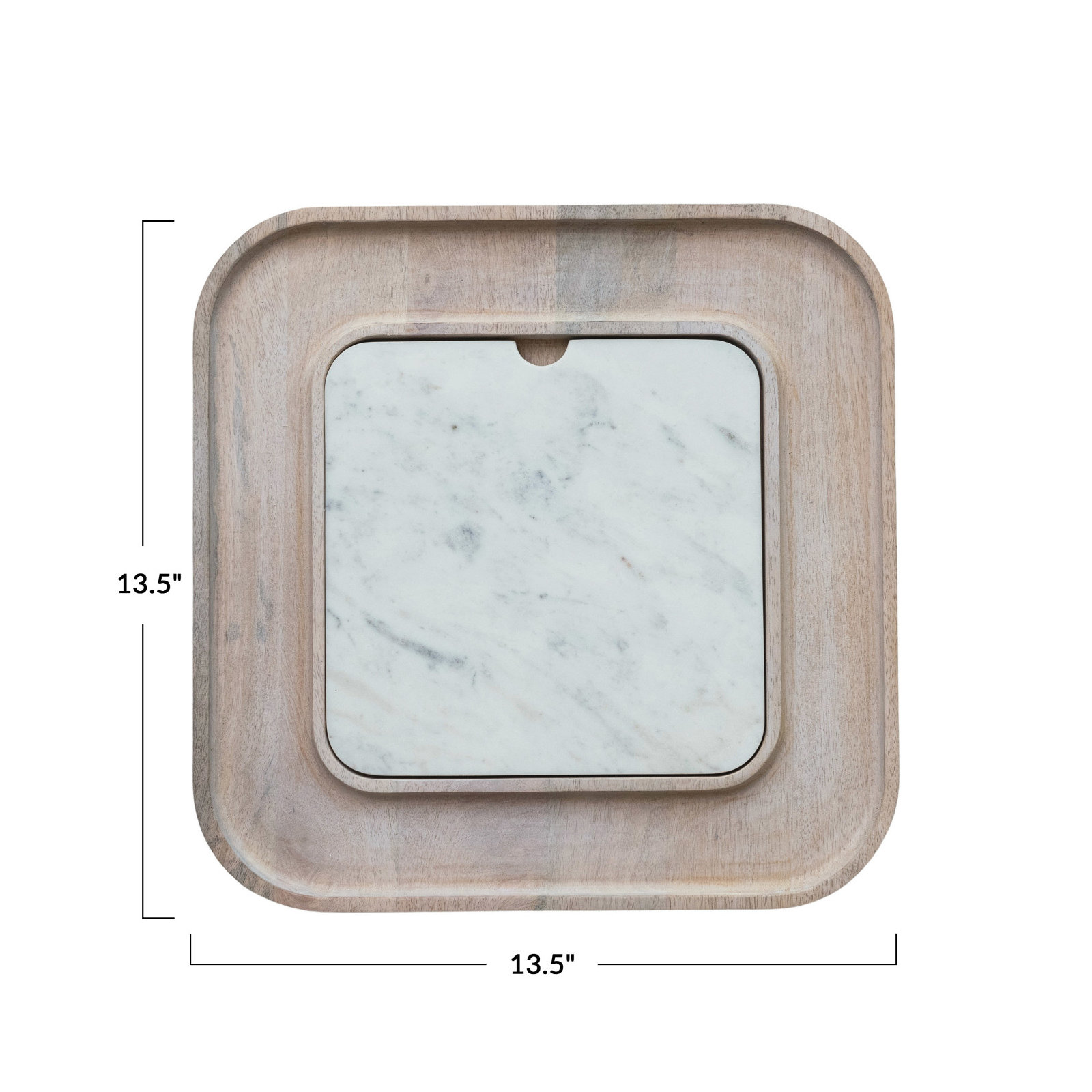 Marble And Wood Cutting Board On A Dish