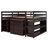 Low Study Loft Bed With Cabinet ,Shelves And Rolling Portable Desk ,Multiple Functions Bed-192378127