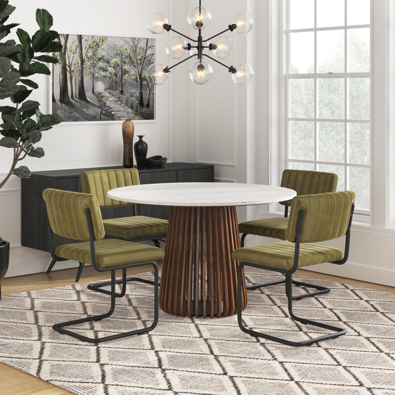 Kendall 46" Terrazzo Pedestal Dining Table