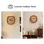 Horloge murale décorative carrée arrondie en bois massif brun-603331402