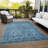 Machine Washable Indoor/Outdoor Xhevrie Blue Rug-242329416