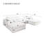 5 grands salons modulaires en forme de nuage: avec coussins en plumes, 2 avec fermeture à glissière, polyvalent, blanc, lit à structure: Design pour chambre d'appoint, rembourrage en duvet, blanc