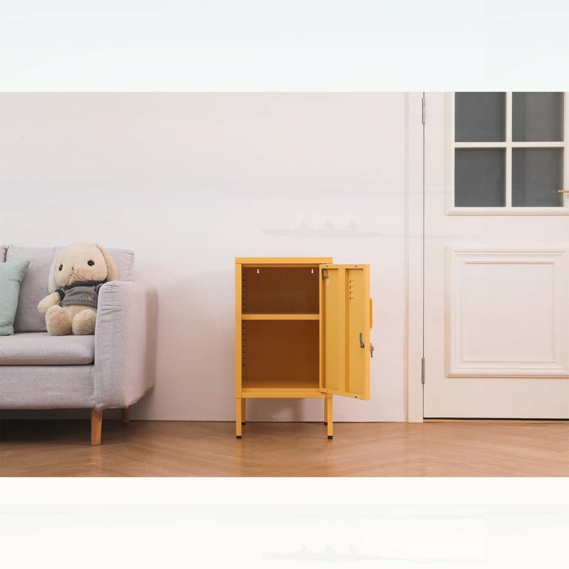 Armoire de rangement durable et multifonctionnelle en métal avec tablettes réglables et porte verrouillable, parfaite pour la maison ou le bureau