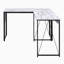 Bureau d'écriture antique blanc et noir 35,5 "avec base en métal