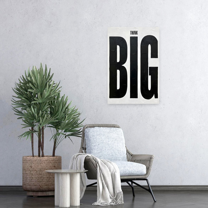 Art mural classique «Think Big», H 24 po x l 16 po