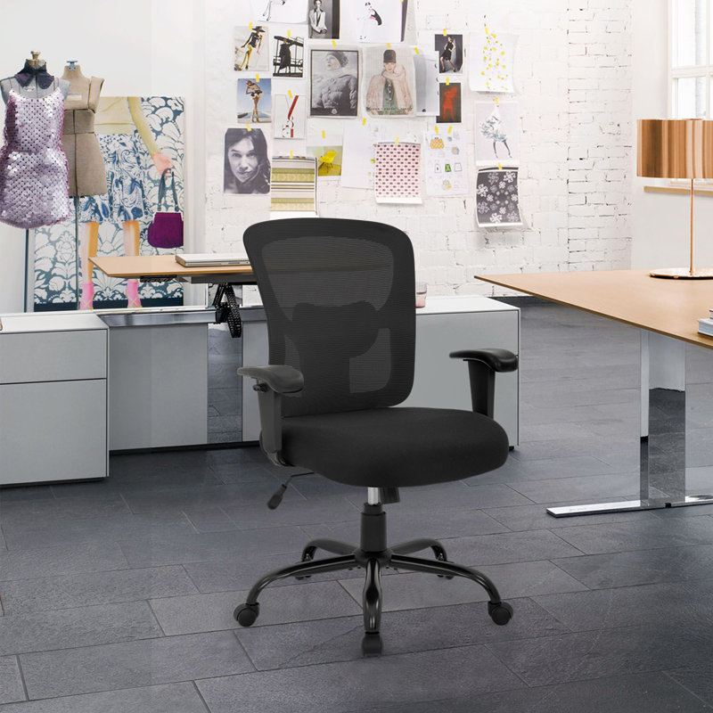 Grand et grand fauteuil de bureau Fauteuil de bureau en filet de 400 lb Fauteuil de bureau ergonomique à hauteur réglable et confort