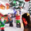Scène animée de village de Noël