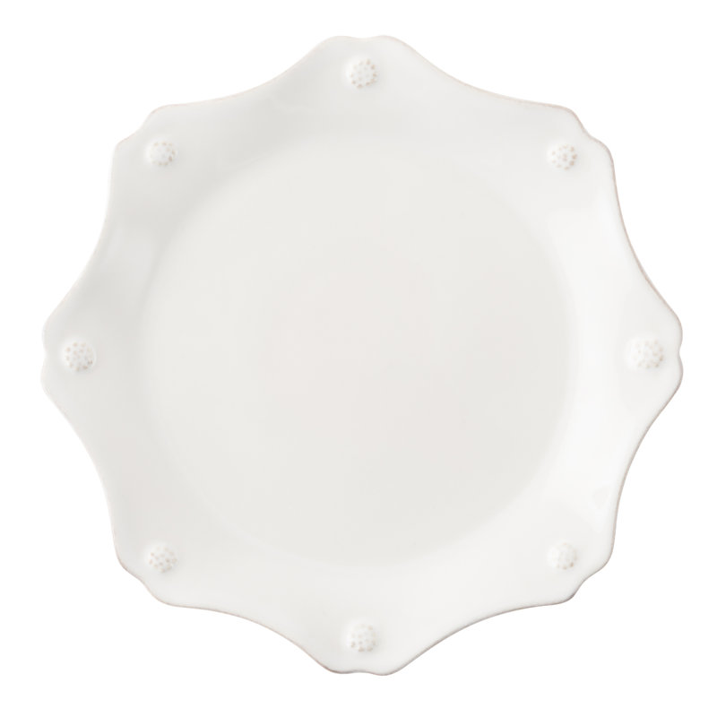 Berry & Thread Scalloped Dessert/Salad Plate, Whitewash