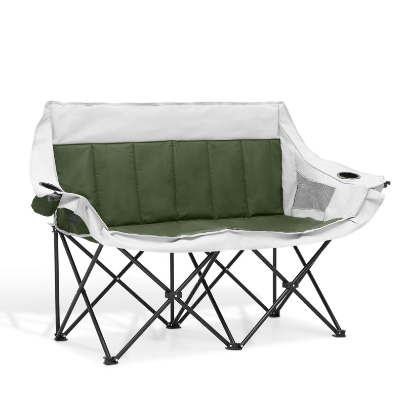 Causeuse Oseias, Vert foncé / gris clair