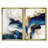 Abstract Geode Gold And Blue Marble Shape - Abstract Marble Wall Decor, Blue Abstract Framed Wall Art 2 Piece-1744305184-1744305185-1744305198