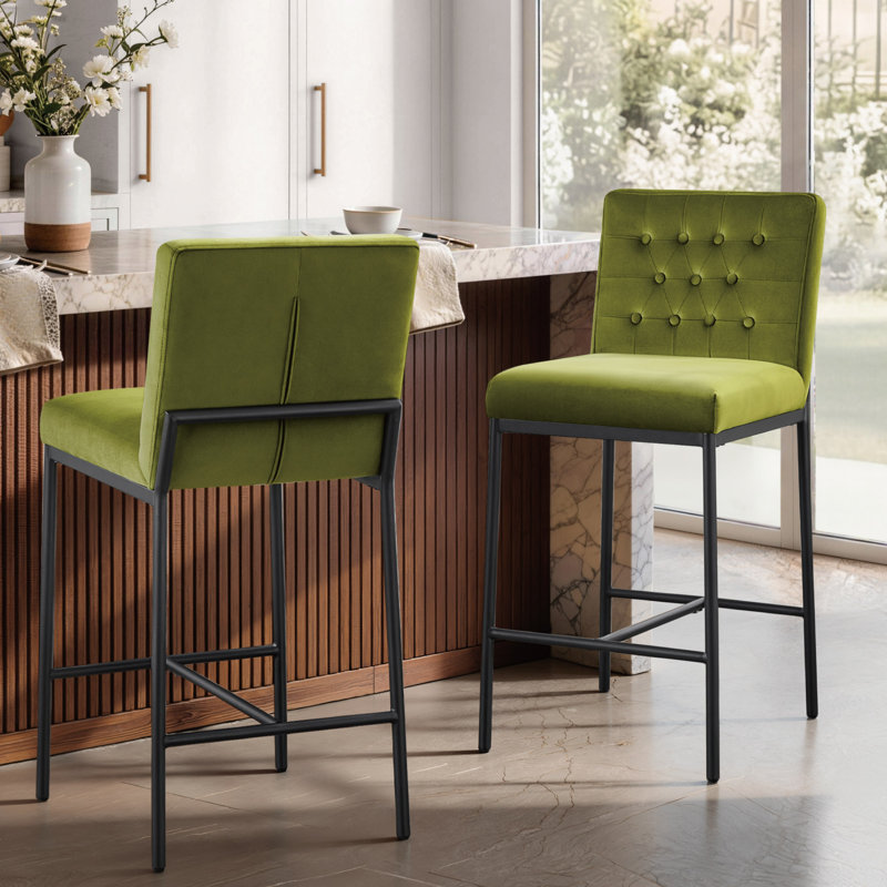 Tabouret de comptoir Modern, Vert olive