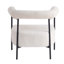 Fauteuil d'appoint courbé avec structure en métal Modern Boucle