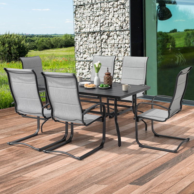Reia Rectangular 6 - Person 60.7'' Long Dining Set, Gray