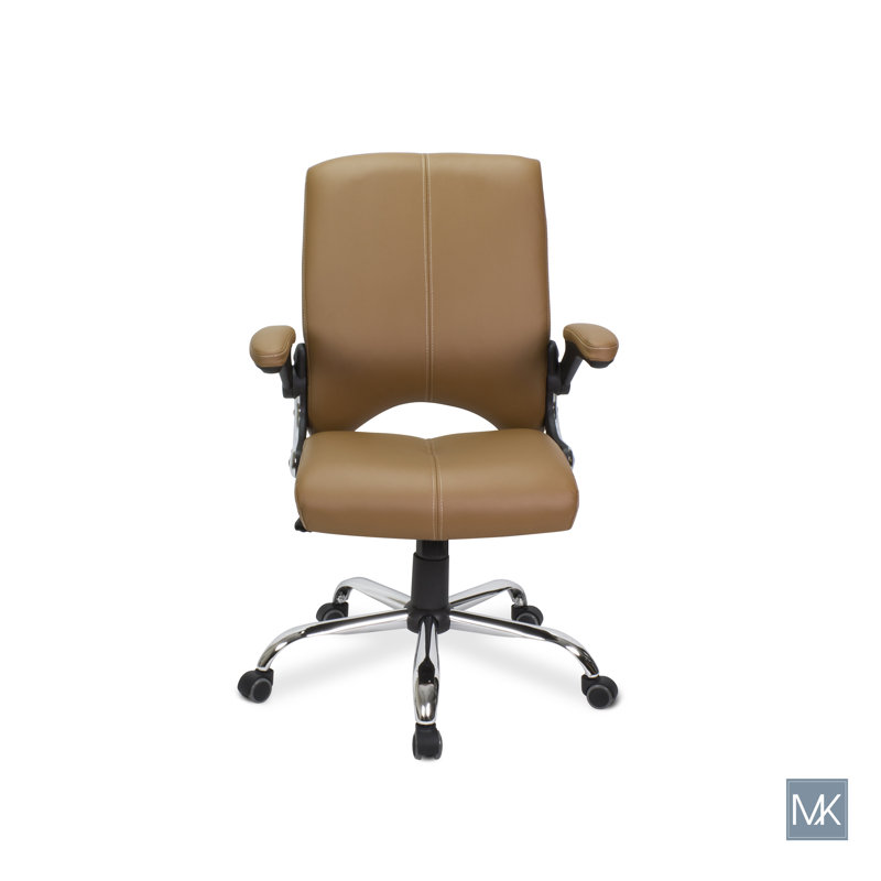 Fauteuil de conférence ergonomique en similicuir, Brun
