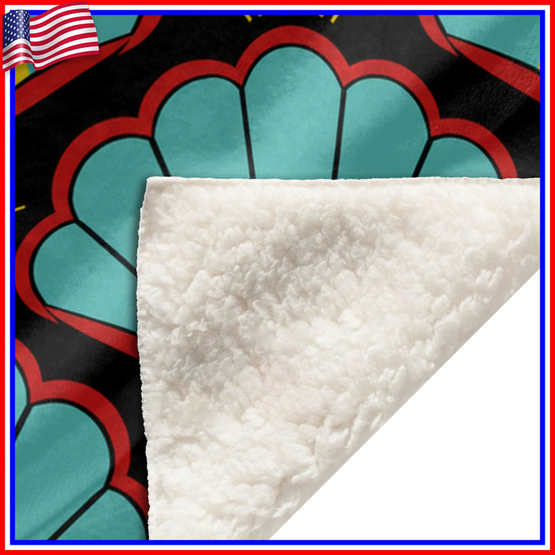 Art Deco Shell Motif Blankets, 50in W x 60in H
