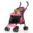 4 Wheel Folding Pet Stroller, Foldable Dog Jogger Stroller with Adjustable Canopy and Mesh Window-106691659