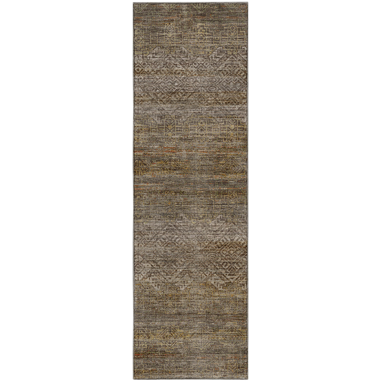 Premium Machine Washable Tirico Casual Rug, Taupe, 2'3" x 7'6" Runner