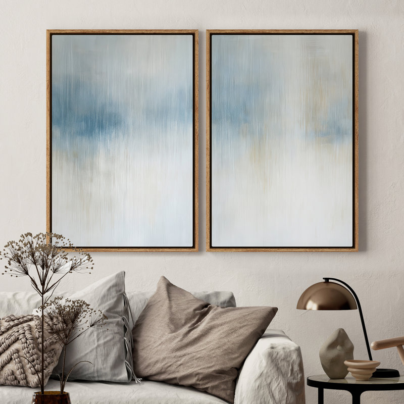 Art mural encadré sur toile, rétro muraux abstraits pour chambre à coucher, Naturel, H 24 po x l 16 po
