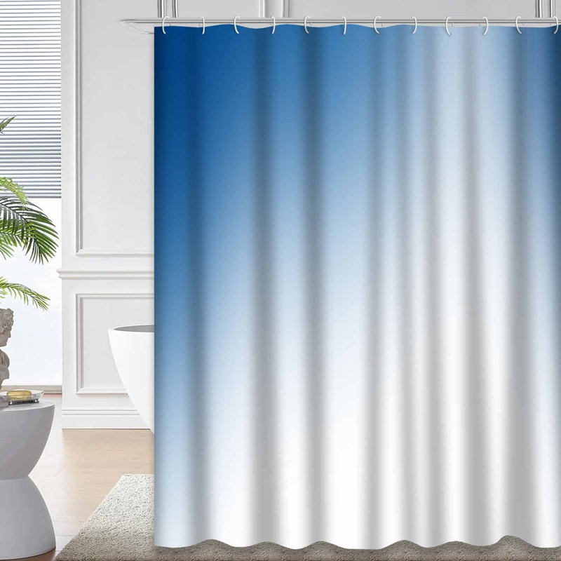 Rideau de douche Smooth Blue Abstract, L 72 po x l 84 po