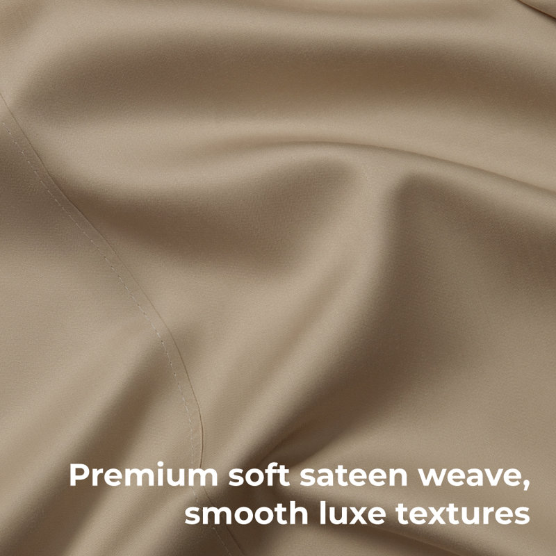 Bamboo Sateen Sheet Set, Queen, Stone