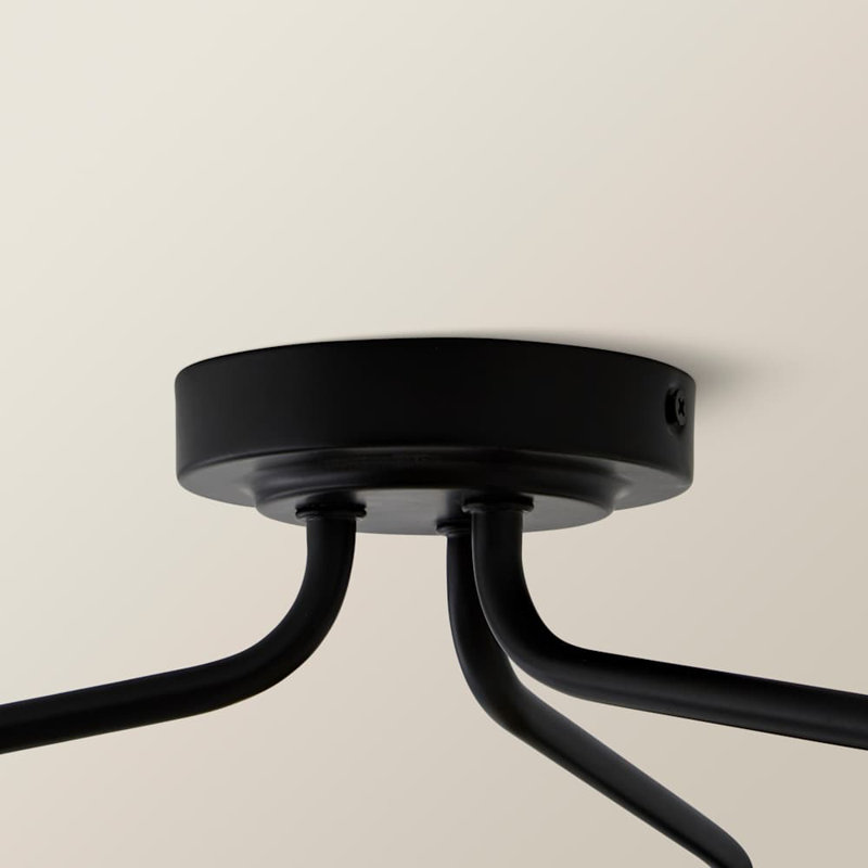 Delaylah Linen Semi Flush Mount
