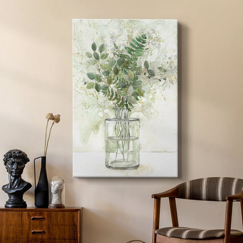 Verdure délicate I - galerie Cavas tendue sur mesure, H 27 po x l 18 po