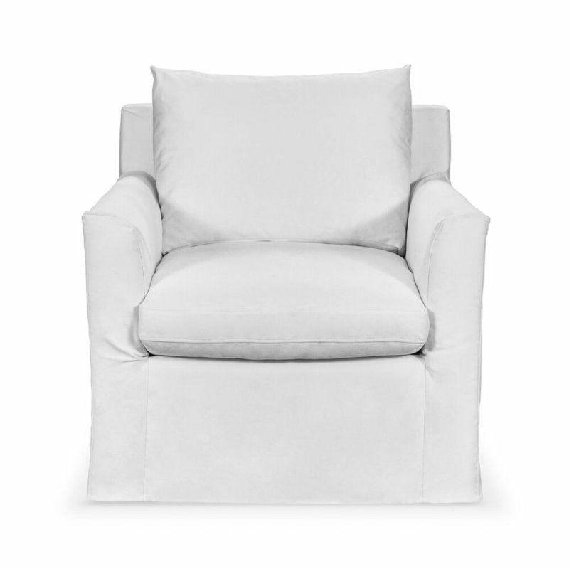Cassiano Swivel Armchair, Dawn Pearl